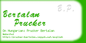 bertalan prucker business card